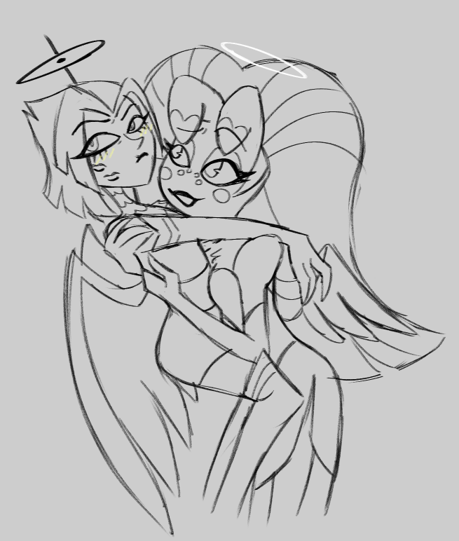 Been a while since I've drawn them. #spiderspear #mollute #HazbinHotel