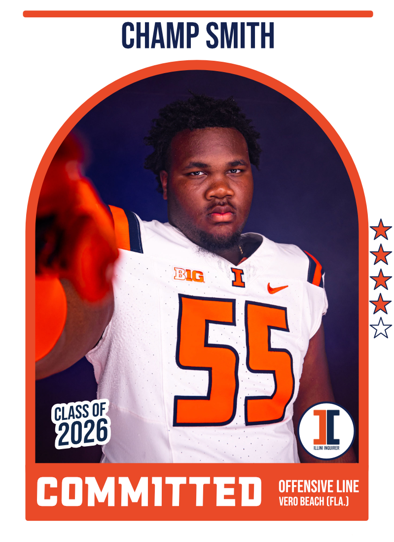 COMMIT: #illini flip 4-star Florida OL Micah "Champ" Smith (<a href="/ChampSmith55/">Micah Champion Smith</a>) from UCLA on Signing Day, giving a big boost to a historic recruiting haul for the program

Why it matters &amp; how he fits: 247sports.com/college/illino…