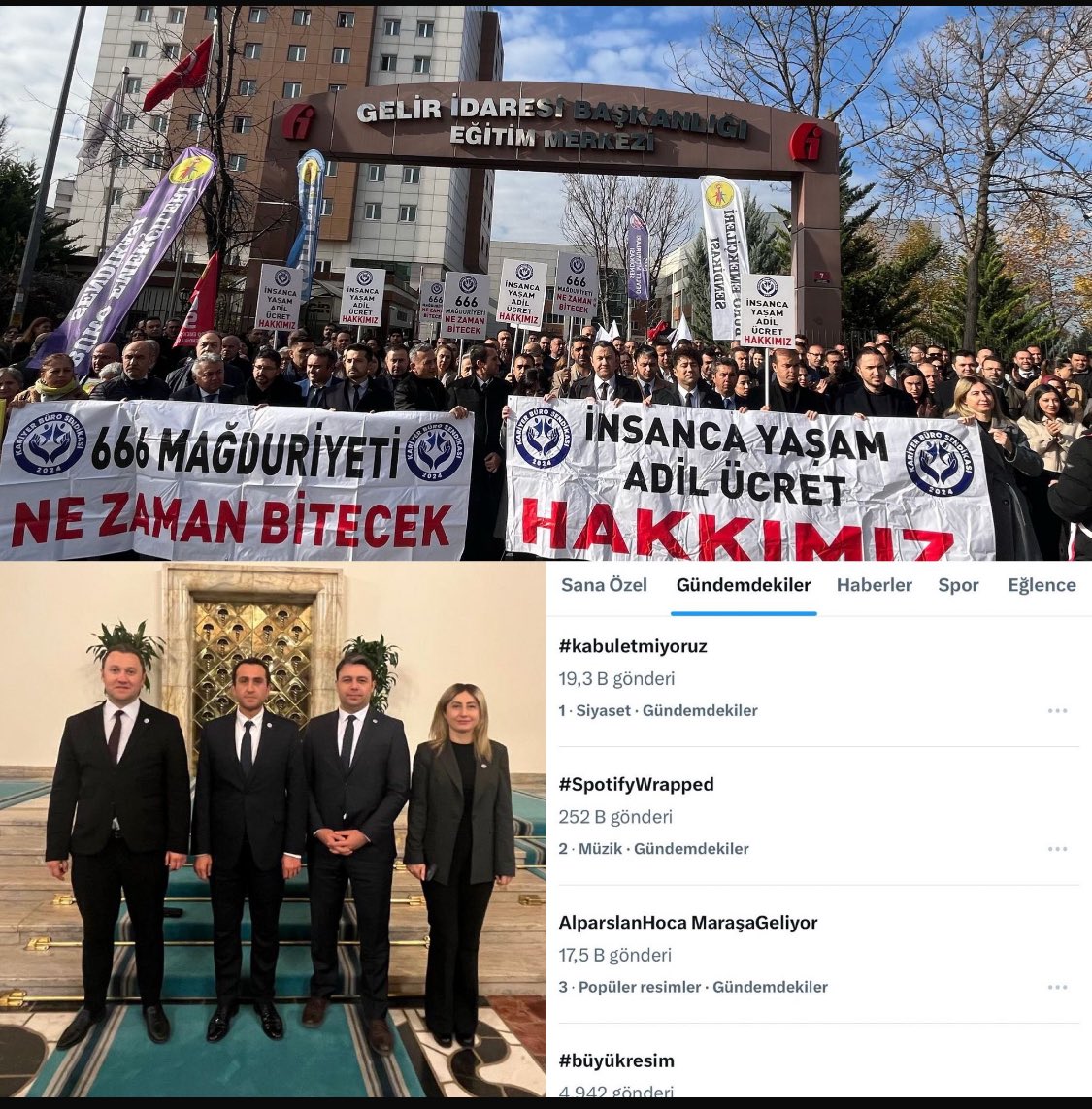 Sgk Denetmenleri
Muhasebe Uzmanları
Gelir Uzmanları
İl Göç Uzmanları
İl Planlama Uzmanları
Ticaret Denetmenleri
Milli Emlak Denetmenleri
Milli Emlak Uzmanları
Mali Hizmetler Uzmanları'nın her seferinde yok sayılmasını #kabuletmiyoruz

Torba yasada 375 sayılı KHK'ya bu kariyer