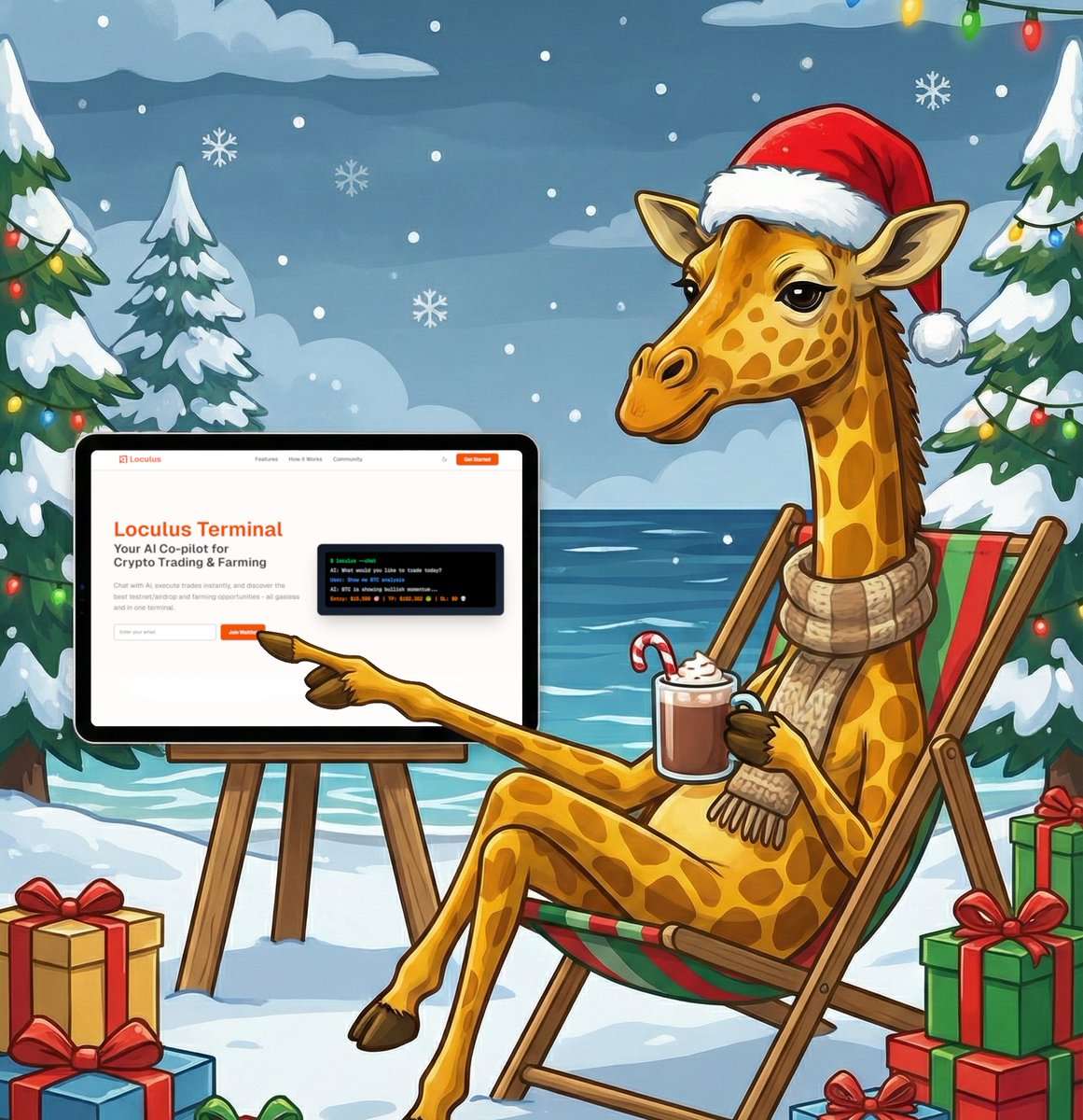 giraffies_nft's tweet photo. This Christmas, the real alpha isn’t under the tree, it’s being early in DeFAI 🦒
Don’t miss your spot!
Join the waitlist now: https://t.co/YRA8m2KCwy https://t.co/DjTjOVfavl
