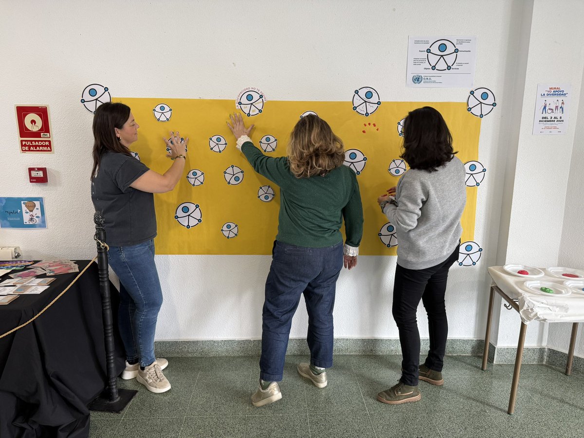 💛 3 de diciembre, Día de las personas con Discapacidad.
El Centro Cultural te invita a participar en el mural “Yo apoyo la diversidad”.
Ven, deja tu huella pintada y un mensaje para una sociedad más inclusiva.
📍 Centro Cultural · 🕒 Horario habitual
#Inclusión #Diversidad
