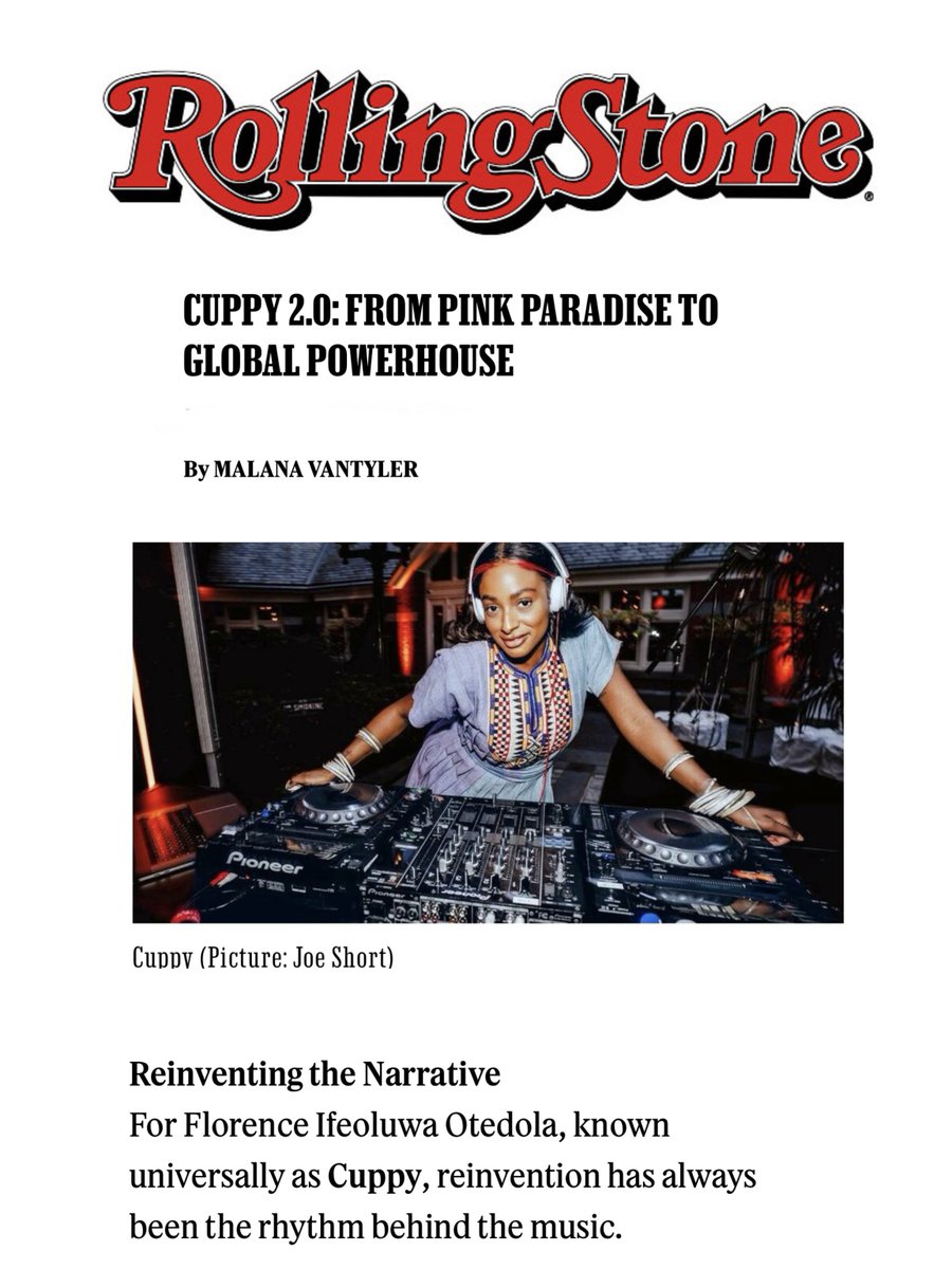 cuppymusic's tweet image. Quietly proud of this feature 🗞️
Growth dey sweet when it’s real.

Full article here: rollingstone.co.uk/culture/cuppy-…