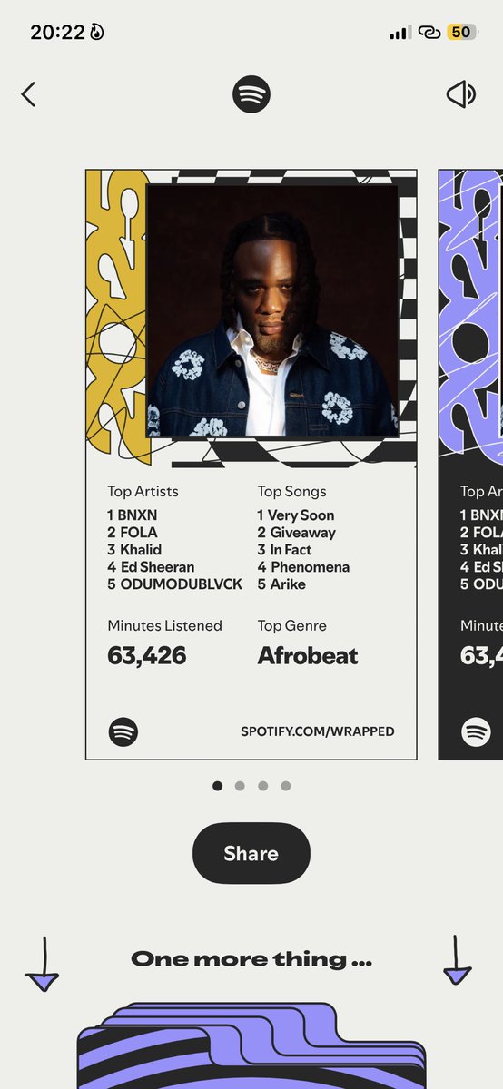Freakychelly2's tweet photo. Spotify wrapped 2025 😤😤😤 Bnxn all the wayy  never fails to deliver 
Sharia
Smoke
Afro Adura
Gunna https://t.co/M4pWeohdN0