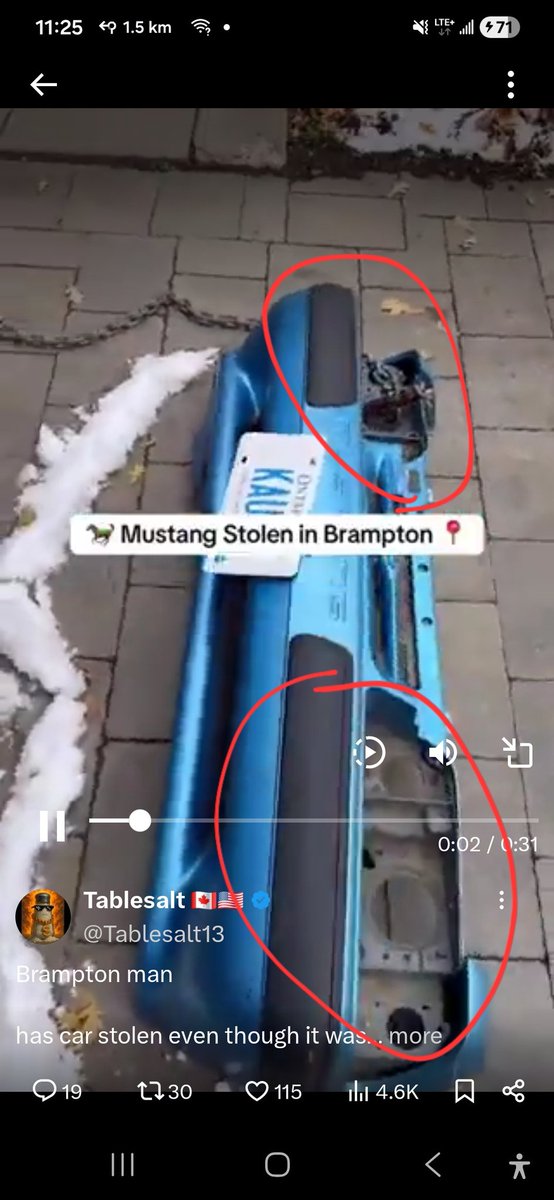 smitty_mark's tweet image. Yeah, I call bullshit on that guys &apos;story&apos;. Bumper chained through a  headlight opening, but no visible damage/tears in bumper, etc.

I&apos;d call it Bramtanistan &apos;Insurance FRAUD&apos;....ya just know his buddies are in on it, too.

Hope his claim is denied and he gets charged w/fraud.🤬