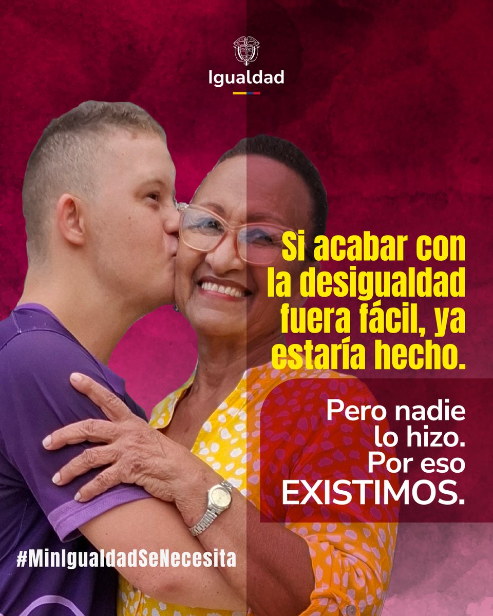 MinIgualdad_Col's tweet photo. Si un ministerio llega donde nunca llegó el Estado, protege derechos y cambia vidas, lo responsable no es cerrarlo: es fortalecerlo. Colombia no puede retroceder. 🇨🇴✨ 
MinigualdadSeNecesita https://t.co/n7N6bGcdu6