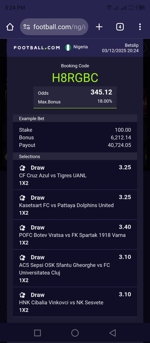 Mbilitechi's tweet image. H8RGBC
5/5
@lekan_mark @isthaths @officialmoore7 @Investorbet667 
It is home already...boss them check the game.. carefully selected.
I pray we boom 💥💥💥💥💥