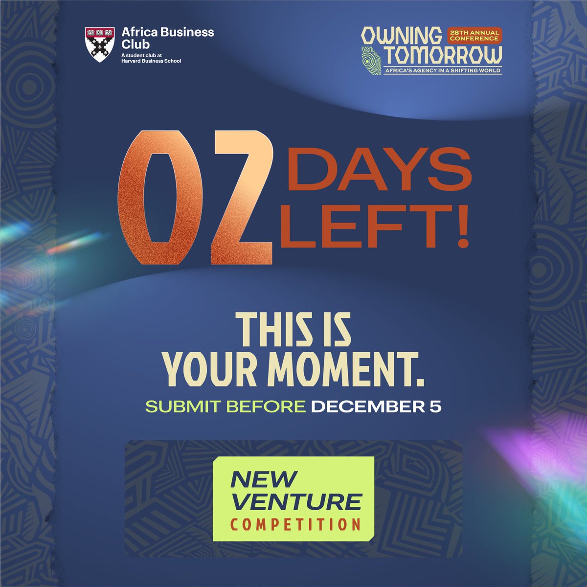 If you needed a sign from the universe, this is it! 2 days left to turn in your NVC application!