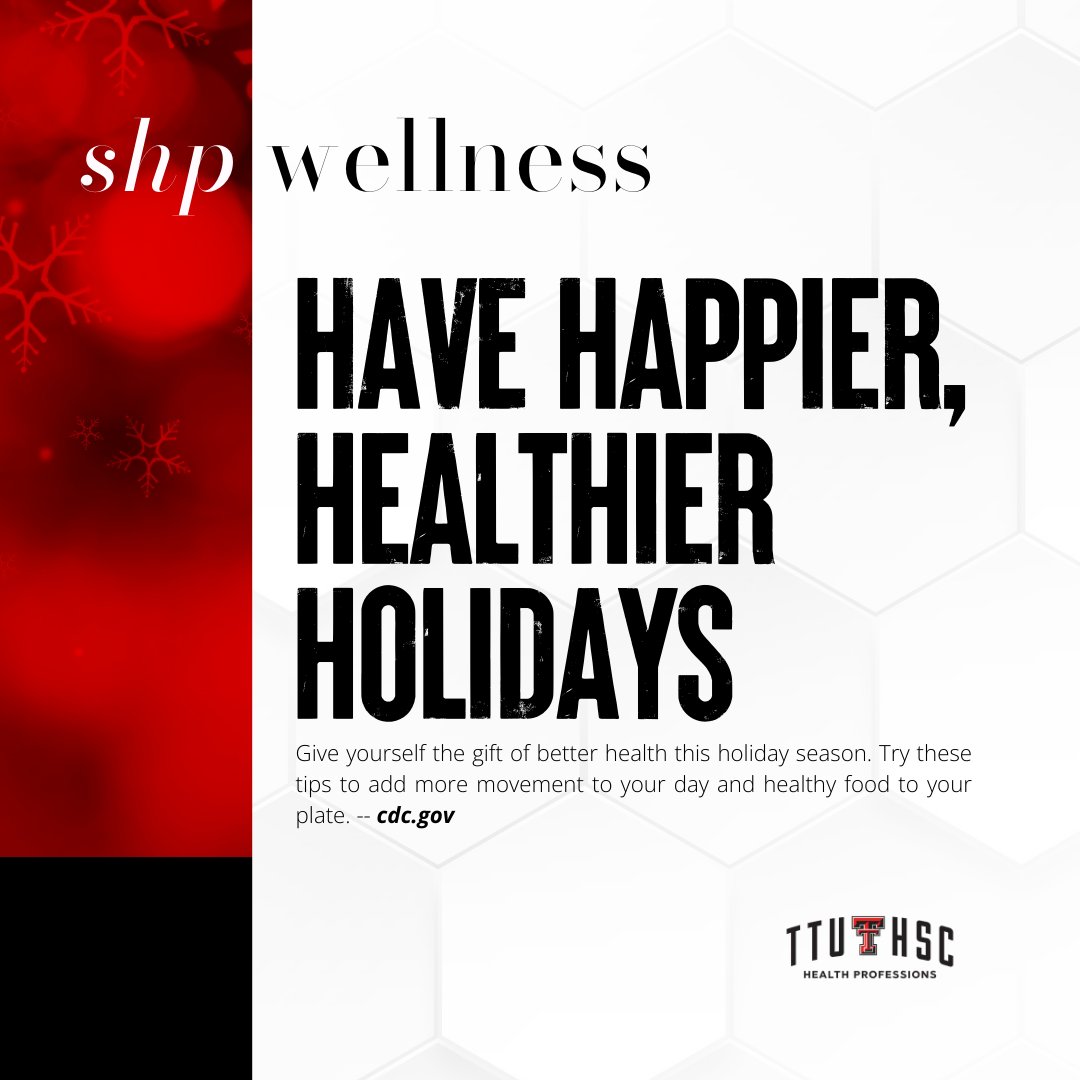Give yourself the gift of better health this holiday season. Try these tips to add more movement to your day and healthy food to your plate. Learn more: f.mtr.cool/vhbwekonmc #SHPWellness