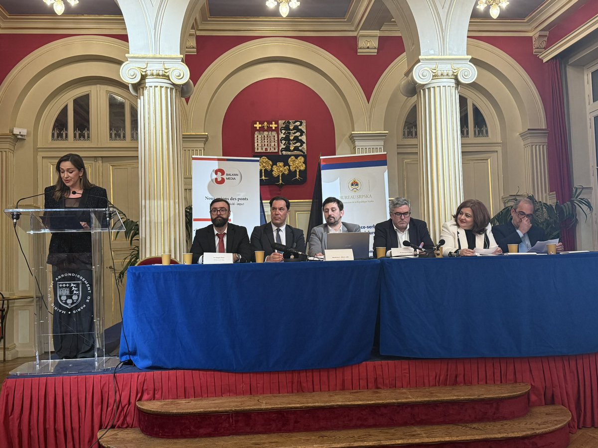 Merci à <a href="/BojanaKondic/">Бојана Кондић Панић</a> représentante de la République Serbe de Bosnie pour son invitation à cette conférence pour évoquer les accords de Dayton qui fêtent leurs 30 ans.
L’occasion d’évoquer un bilan très nuancé de ces accords quand on observe l’instabilité actuelle en Bosnie