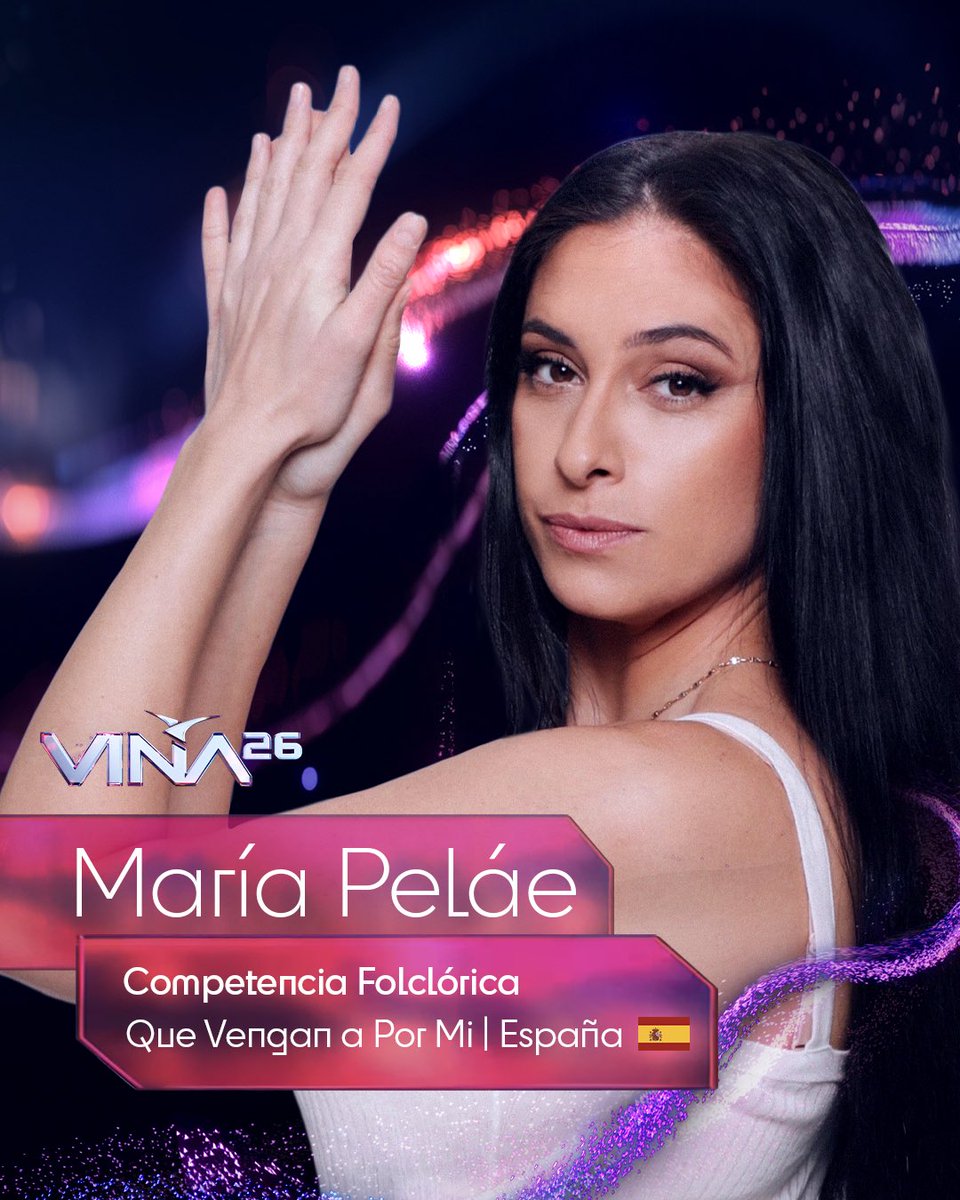 REPRESENTARÉ A ESPAÑA en el Festival más grande de América Latina! EL VIÑA DEL MAR !! En la Competencia Folclore.

Prepárense que voy con QUE VENGAN A POR MÍ.  Ya saben; ya que te van a escuchar, di algo. 

Nos vamos para Chileeee!