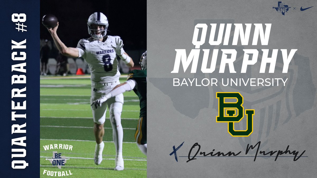 Congratulations to Quinn Murphy on signing with Baylor University! 

#BeOne