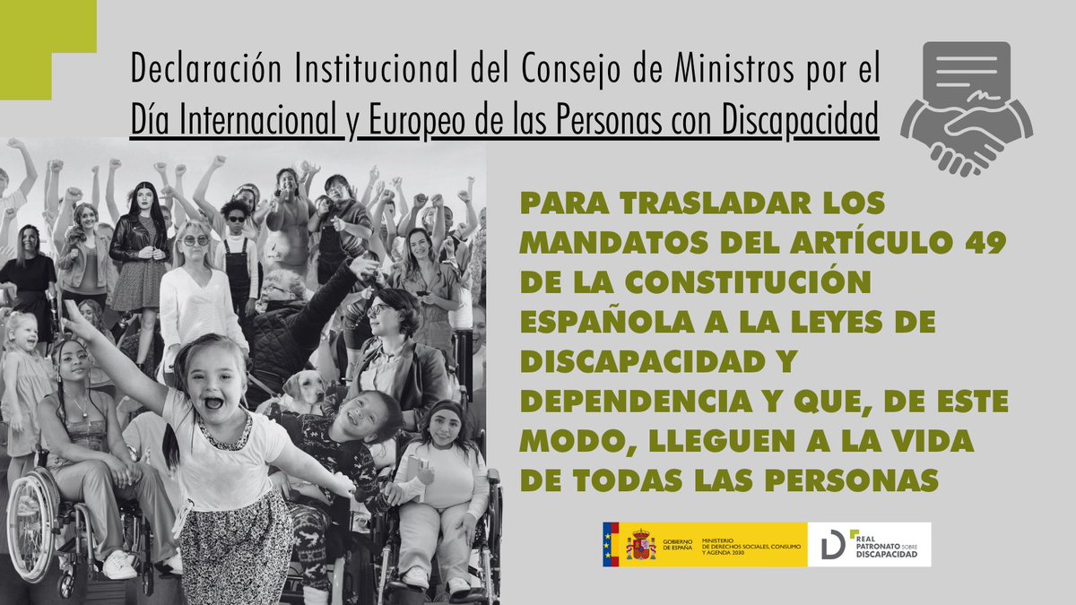 En el Día Internacional de la #Discapacidad, apoyamos todas aquellas causas que luchan por aumentar la visibilidad sobre los retos cotidianos que afrontan y reclaman una sociedad más inclusiva que ayude a mejorar el bienestar de las personas.

Como miembros del Foro Justicia y