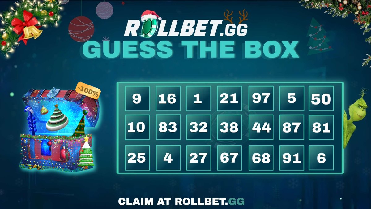 🎲 A New Day, A new Guess The Box 

 🎁21 Boxes - Guess the right box which reveals a free battle (1 guess per person)  

💎Good luck! : Rollbet.gg