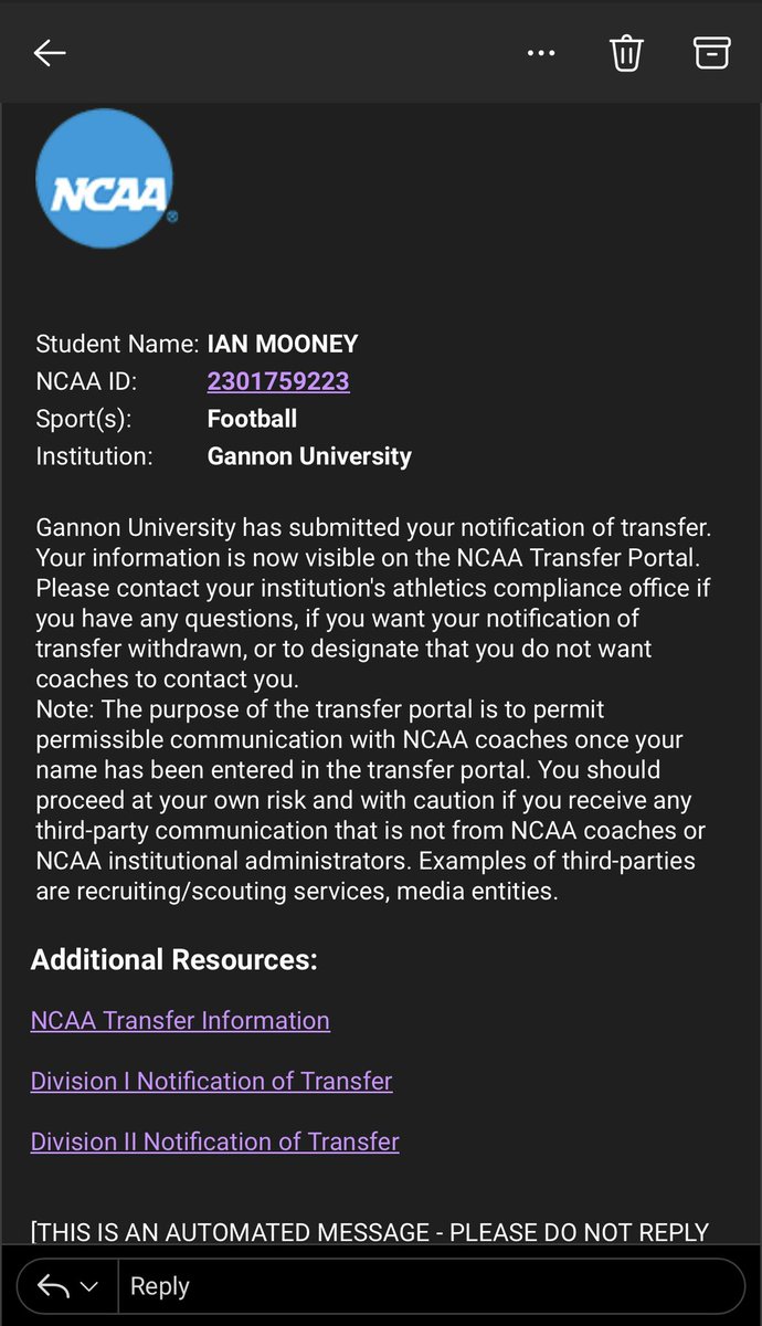 ianmooney30's tweet image. Officially in the transfer portal
6’2 220lb LB (Mike/Sam)
True Junior 1 year of eligibility, plus redshirt eligible
2025- 62 tackles 
Link to film: youtu.be/S8ld2qfRUss?si…