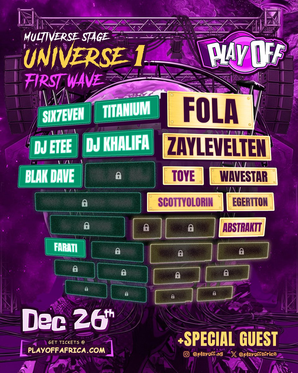 NoteSphere's tweet image. Zaylevelten is billed to headline 2025 Playoff Festival.