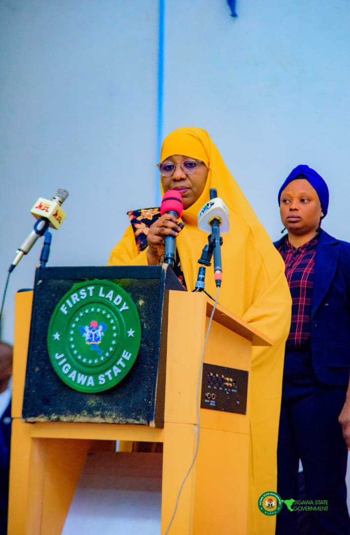 FirstLadyJigawa's tweet photo. TODAY, WE MADE A DIFFERENCE IN THE LIVES OF 250 JIGAWA CITIZENS.

This afternoon, 250 persons with special needs from across our dear state received a total support package of ₦50 million. Each beneficiary was given ₦200,000 to help them start something meaningful or strengthen the small work they are already doing.

My message to them was simple: use this support to build something that will last — something that can grow with them and help them stand strong and independent. I also assured them that this is only the first step. More programmes and plans are already in place to support their progress in the months ahead.

This intervention was carried out under the Renewed Hope Initiative, and I sincerely appreciate the First Lady of Nigeria, Senator Oluremi Tinubu, for her vision, inspiration, and commitment to uplifting vulnerable groups across the country. Her leadership continues to open doors of opportunity for countless families.

My heartfelt appreciation also goes to the Governor of Jigawa State, My dear husband, His Excellency Malam Umar A. Namadi, FCA, for his constant support, guidance, and dedication to the well-being of our people. His encouragement gives strength to every programme we deliver.

The event was graced by amazing women who continue to stand with us — the Wife of the Speaker, Hajiya Zarau Haruna Aliyu; the Wife of the Secretary to the State Government, Hajiya Amina Bala Ibrahim; the Executive Secretary, Rehabilitation Board, Alhaji Sale Zakar; Dr. Haruna Mai Riga, Special Adviser on Social Security; wives of Commissioners; wives of Honourable Members; wives of District Heads; and representatives of various women groups.

Our commitment remains the same: to build a Jigawa where nobody is left behind, and where every person — regardless of ability — has the chance to live with dignity and hope.

Hajiya Hadiza Umar A, Namadi,
First Lady, Jigawa State.