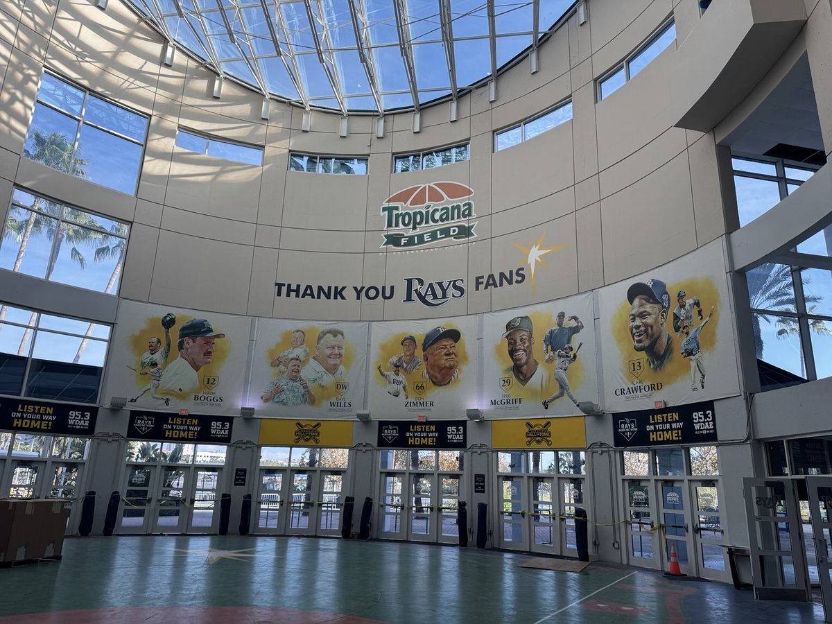 Media tour of #Rays Trop, which is being repaired