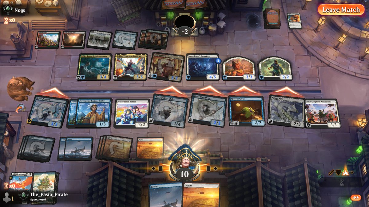 ThePastaPirate's tweet image. ☁️🏆Rareless Azorius Skies🏆☁️

1) 1x Teo: enables attacks/blocks well - plays offense/defense equally

2) 2x Aang: flying Flametongue slaps

3) 3x Kids/Lesson/Parrot: aerial beats/tempo removal ended games promptly

Draft: 17lands.com/draft/d6d996ec…

Games: 17lands.com/details/d6d996…