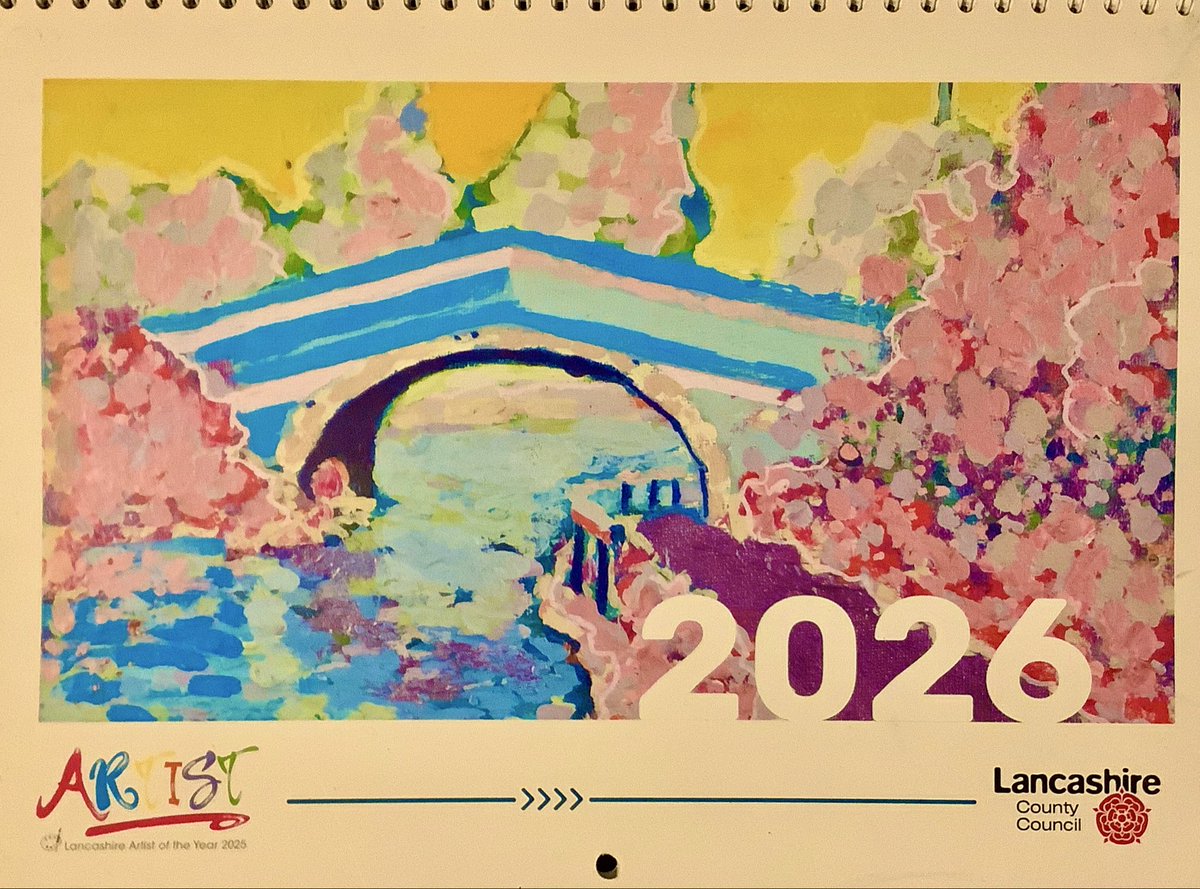 garynorthart's tweet photo. Do you know somebody who loves art? 

Somebody who loves Lancashire?

2025 Lancashire Artist of the Year calendar is on sale right now in all @LancsLibraries 

A £6 can  make a significant difference for young care leavers.

#LancsArtistOfTheYear #CareLeavers #Fostering #parbold https://t.co/2kKs5IdsOG