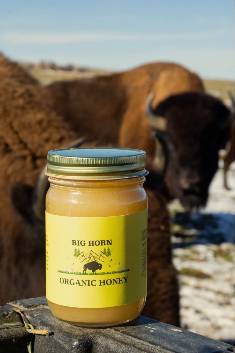 bighornbison's tweet photo. Nature’s gold, straight from our ranch in Wyoming🍯🦬 ✨ #honey #Wyoming https://t.co/K51dC68cKf