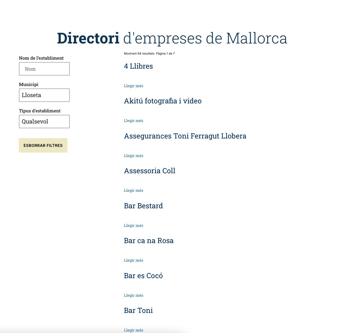 📚 Saps quantes llibreries hi ha a #Lloseta? 

👨‍💼 I asseguradores?

🤔 El directori d'empreses de #MallorcaActiva ho sap! I molt més!

🖇 Apunta’t gratuïtament al directori per millorar la teva imatge digital👇
bit.ly/MallorcaEmpresa

#Comerç #Empresa #Emprenedoria
