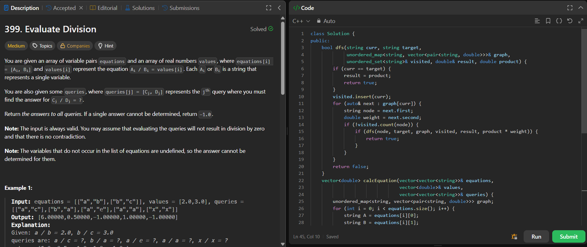 ANNISH_SEN's tweet image. Day 70 of #LeetCode75 Today’s problem was really tough for me — Evaluate Division. Tried multiple times, got stuck, got frustrated… But didn’t give up.  I understood and solved it with the help of YouTube Not my cleanest day, but definitely a learning day. Progress is progress.