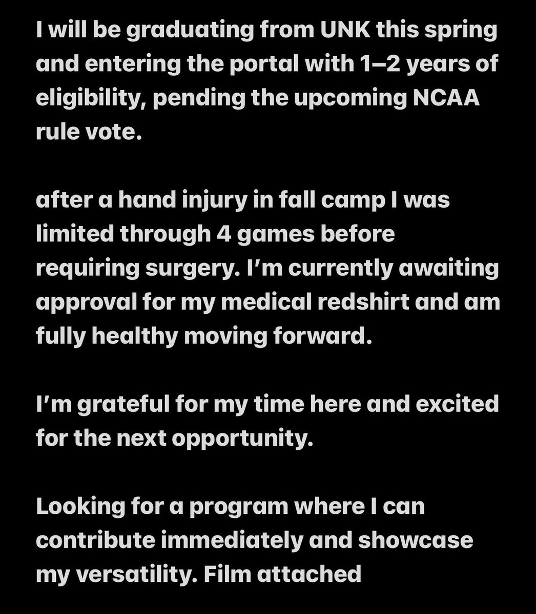 StephonTolon's tweet image. Officially in the transfer portal. All-around versatile DB grad transfer completing my degree in the spring. Experienced at Corner, Safety, and Nickel. Film Below 👇🏾