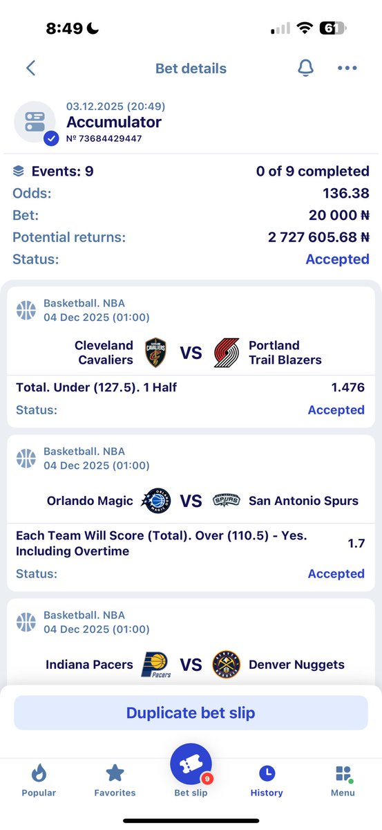 jayfund11's tweet photo. 🔞🔞🔞🔞🔞NBA 

❤️😍sweet   130+ odds 

Amazing  game 

Registered on paripesa 👇👇

promo code _. Jayfund11 

global registration link https://t.co/GX2jgciyCU

Apps link https://t.co/Yphfnat75F https://t.co/8kuJBkNqZ2