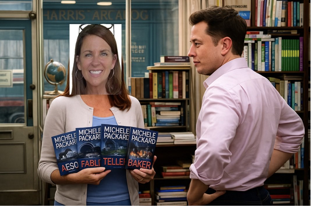 aesopstories's tweet photo. “I’m just a girl…standing in front of a boy…asking him to read her conspiracy thriller series on government corruption.”

#snowedinandbored
#buyaesopseriesonamazon 
#agirlcandream
#Grokandchatfailonface 🙄
#notmybookcoverseither
#oldschoolpaste
#BakerisaboutperilsofAI
#thrillerseries#buynow