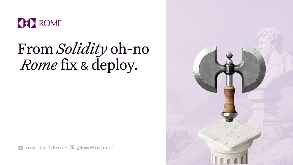 What’s your biggest Solidity mistake so far?
Drop your “I can’t believe this compiled” moments below 😅

Fix it, ship the improved version on Rome, and show us what you learned.

Let’s turn those bugs into breakthroughs.