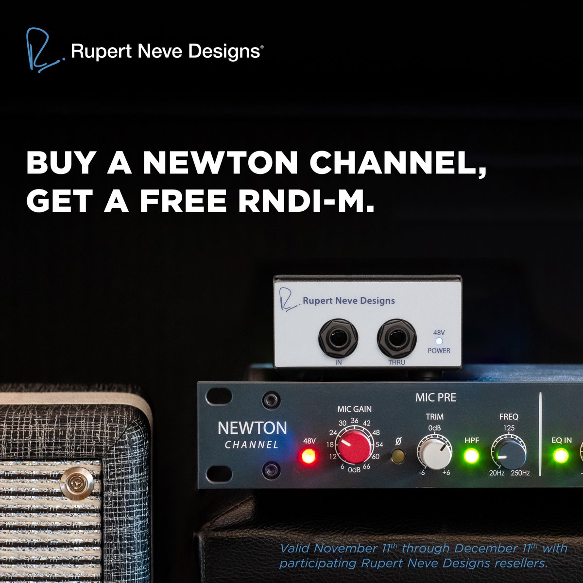 YSL_Pro's tweet image. Just over one week left to take advantage of the FREE @Rupert_Neve  RNDI-M when you purchase their famed Newton Channel. 

Interested? Grab this deal before it ends - December 11!