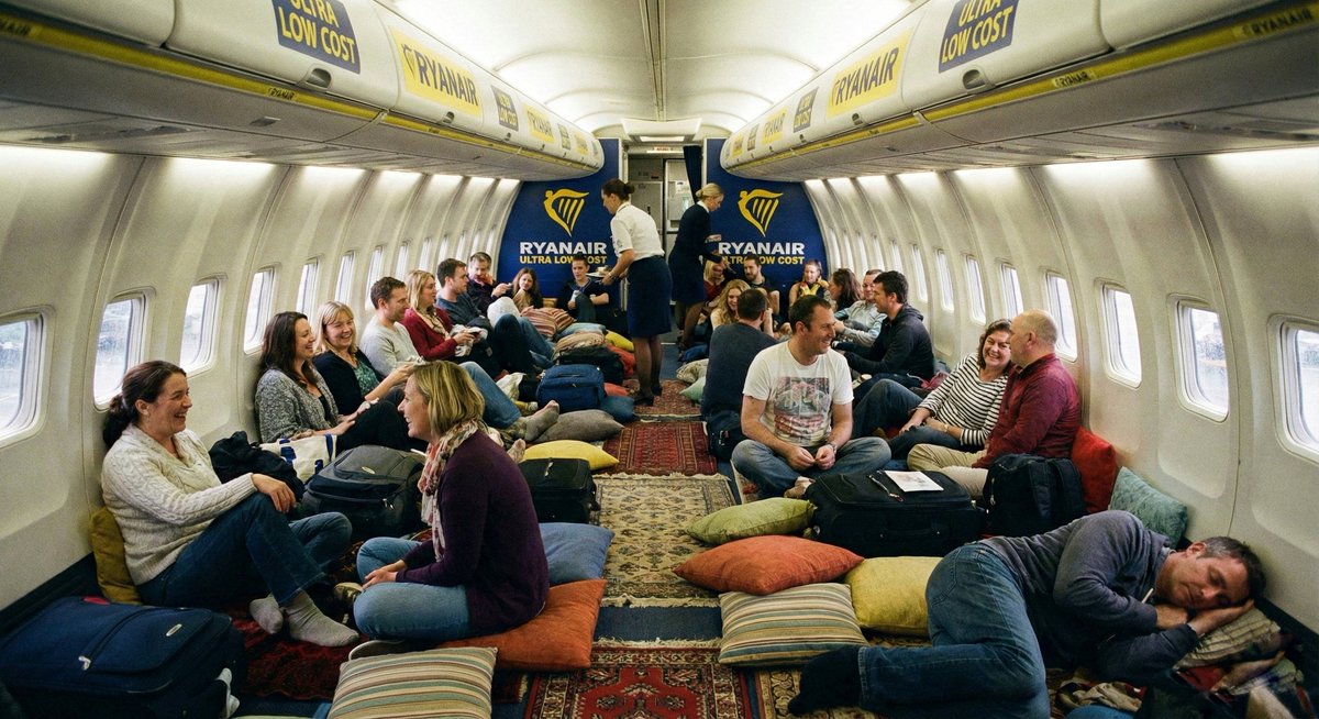 fine_mesh's tweet photo. Come on @Ryanair, I paid extra to select my seat, but there are no seats on this plane! I want my money back! https://t.co/PjNdODwxL5