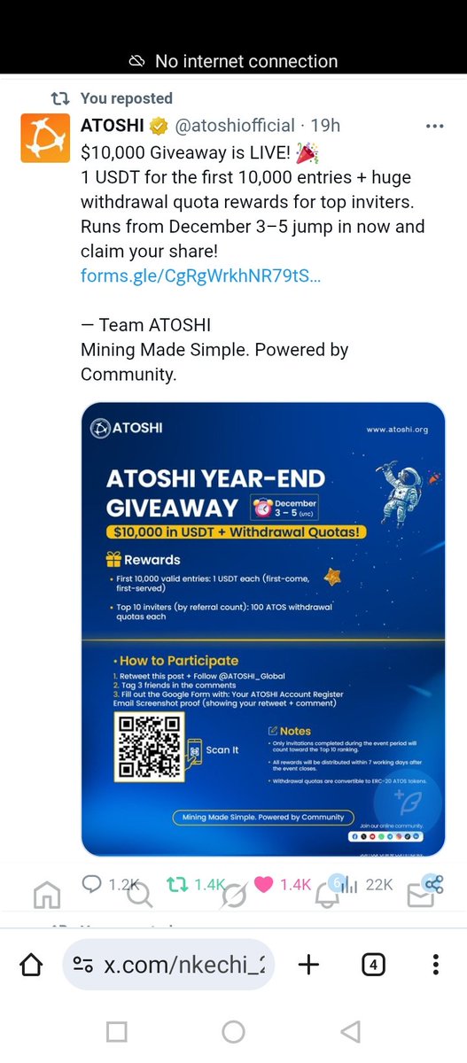 nkechi_2012's tweet photo. @atoshiofficial Done ✅ @Arslowee268 @JonesGust94518 @pawansatoshix https://t.co/6Z7hqxaEvY