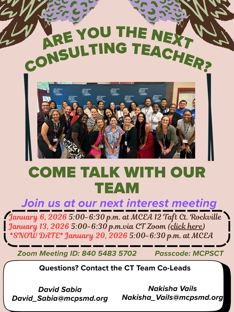 Consulting Teachers in MCPS tweet media