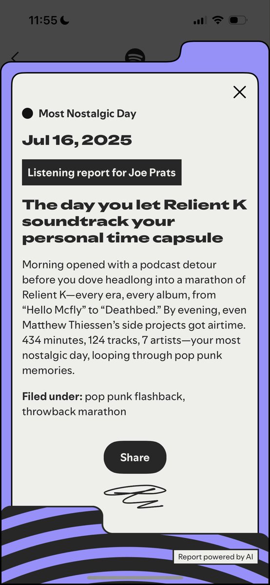 averageJoseppe's tweet photo. Time for my victory wrapped! 
#SpotifyWrapped #ListeningReports #AIInsights #fascinating https://t.co/QkPXTuWikF