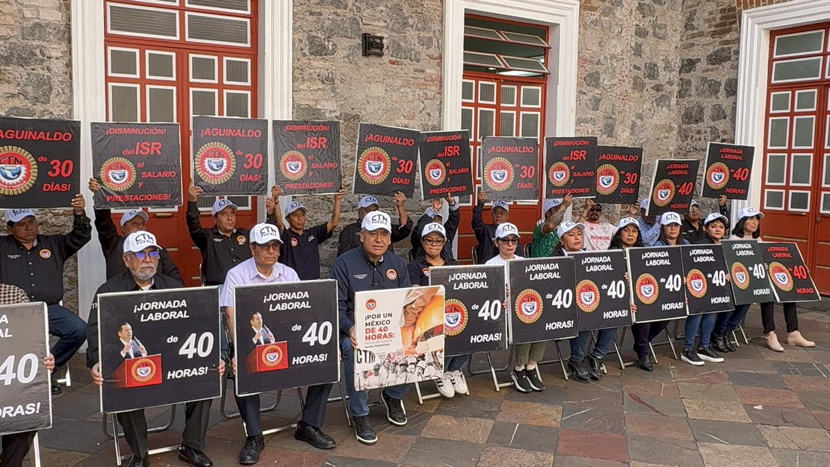 El líder de la <a href="/CTMPuebla/">CTM_FTPuebla</a> <a href="/leobardosoto/">Leobardo Soto</a> celebró que la presidenta de México <a href="/Claudiashein/">Claudia Sheinbaum Pardo</a> haya anunciado el incremento salarial del 13% y la semana laboral de 40 horas, trabajo que se ha realizado desde puebla y que seguirán luchando por las y los trabajadores. ➡️ EnHoraBuena!!