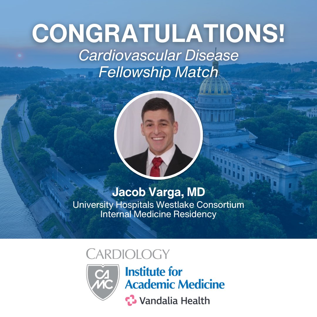 CAMCCardiacIAM's tweet photo. The CAMC Institute for Academic Medicine Cardiology department is pleased to announce the incoming Cardiovascular Disease fellows who will join us in the 2026 - 2027 academic year!

For more information about the program, visit https://t.co/xlrTEeHGDT. https://t.co/SZOxFJVAi6