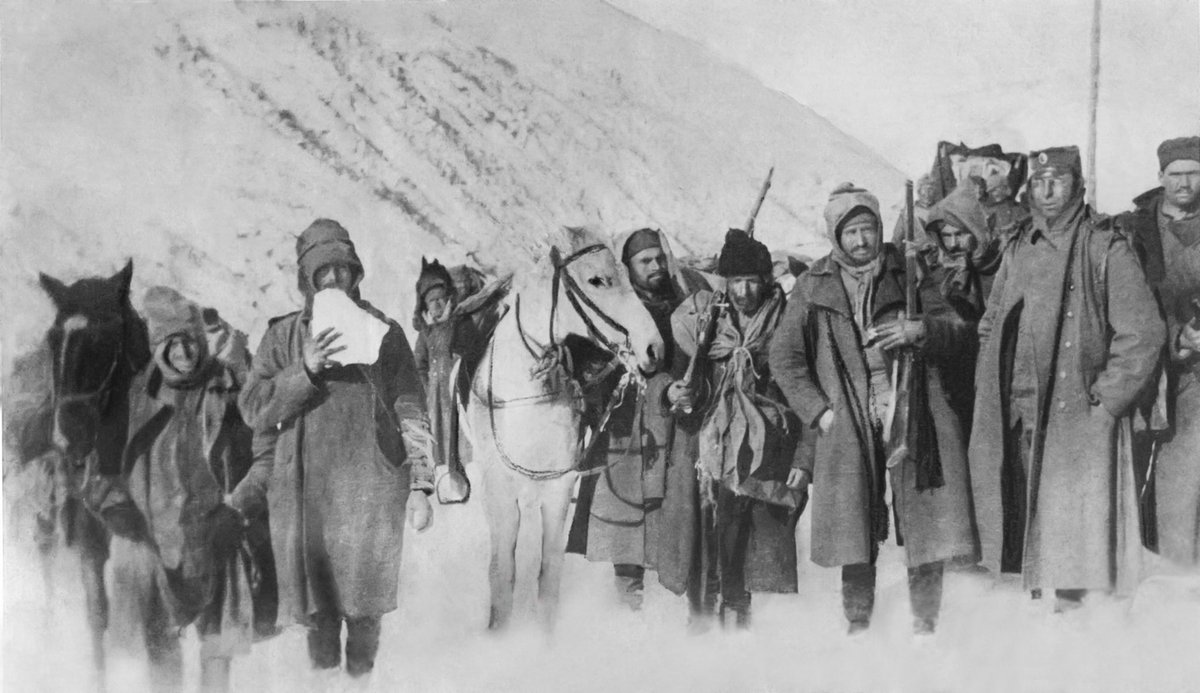 SerbianSpirit_'s tweet image. 110 years ago today, in November 1915, the Great Serbian Retreat began.

Serbia 🇷🇸 chose resistance rather than capitulation facing the Austro-Hungarian 🇦🇹|🇭🇺 and Bulgarian 🇧🇬 invasion.

160,000 civilians and 154,000 soldiers lost their lives in the terrible winter march.

1/3 ⬇️