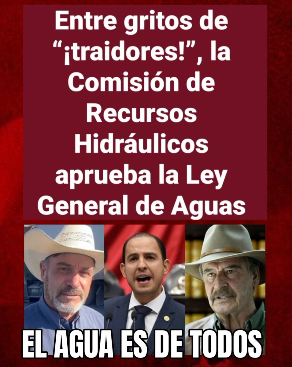 violetamg10078's tweet photo. #ULTIMAHORA
Excelente noticia, con 28 votos a favor y 10 en contra, se aprueba el dictamen de la Ley de Aguas , pasará a  la Cámara de Diputados...👍🏻🇲🇽
A llorar acaparadores , #Fox, #MarkoCortes y #Lebarón Corruptos. 
Esta es la Transformación de México 🇲🇽👍🏻 https://t.co/Acno26G7yv