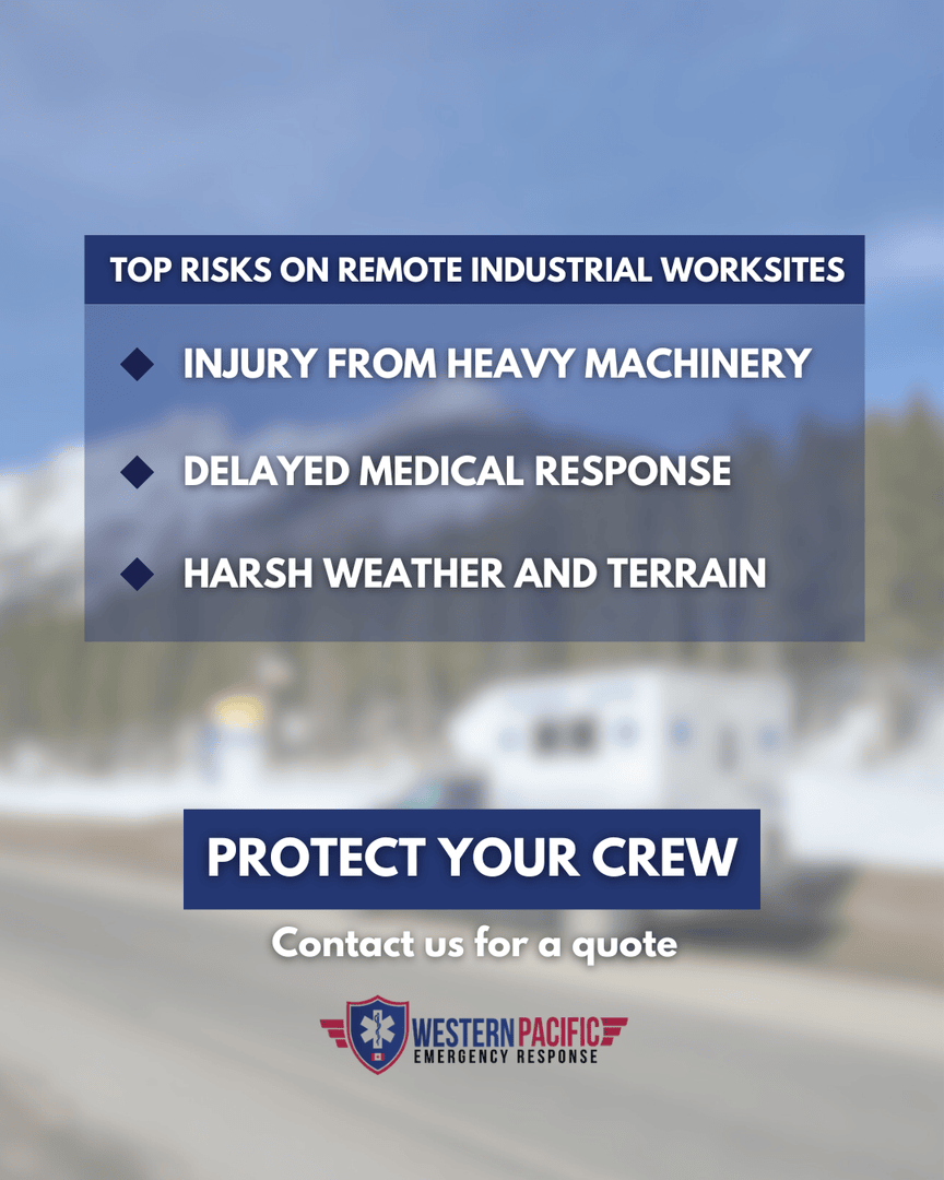 EMSPacific's tweet photo. Remote worksites come with risks that require trained medical personnel onsite, not hours away. Our team helps mitigate the top hazards across BC’s hydro, mining, engineering, and construction projects. 🚑

#RemoteWorkBC #IndustrialSafety #RemoteMedicalServices https://t.co/mcGQzMdned