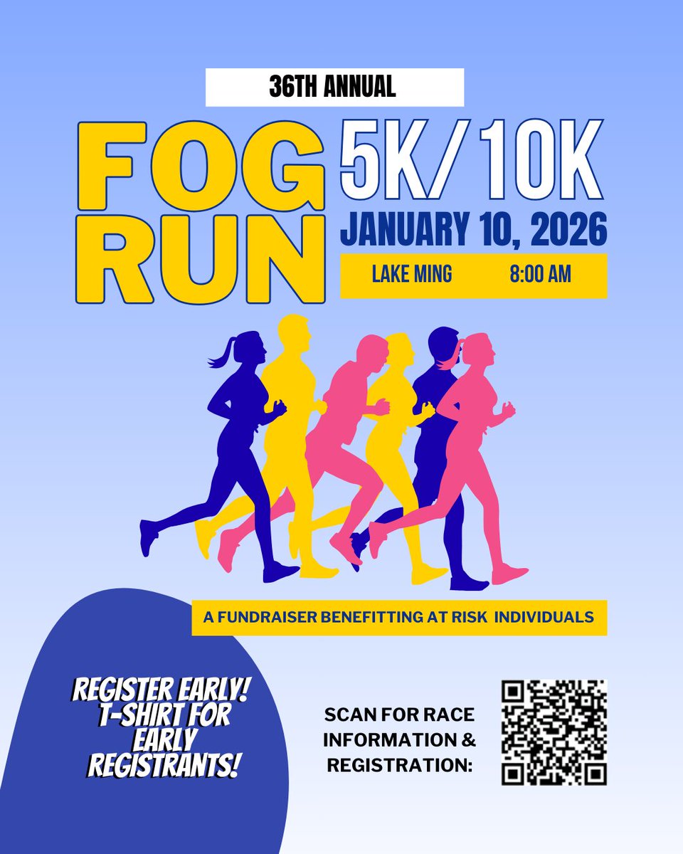 KernProbation's tweet photo. 🌟 Join us on January 10, 2026, for the 36th Annual PACK Fog Run! Celebrate community and health—grab friends and family and make memories! Sign up! https://t.co/L9R9fPWvqd #PACKFogRun #RunForFun https://t.co/QsGz87WjUp