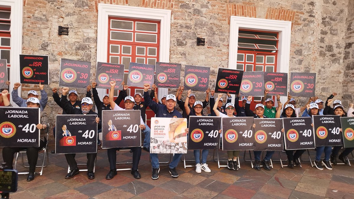 Grandes noticias para los trabajadores y trabajadoras de #Mexico la presidenta <a href="/Claudiashein/">Claudia Sheinbaum Pardo</a> dió a conocer que se iniciara el proceso de la Jornada laboral de 40 horas, además el aumento al salario mínimo del 13% cuando esperábamos solo el 12%. Enhorabuena para millones de