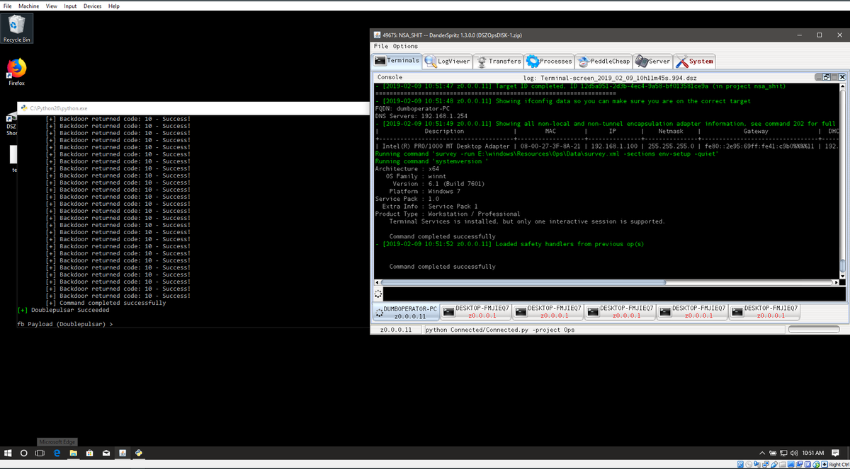 ImNux's tweet image. Larp so hard i have copies of APT28 (unit26165 of the GRU) malware (this was originally to show they did in fact hack the DNC as that was the exact malware used). And then we have NSA hacking tools i rebuilt from the 2017 leak of their tools, thats fuzzbunch and danderspritz.