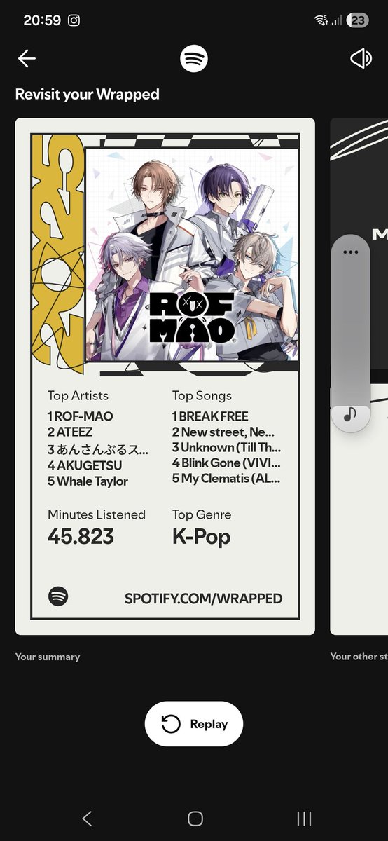 Never was thinking I would be Rof-Mao I listen Ofen to my vtuber list and many of there songs in it but top artist etc. And 3 Alnst song yeah. X3 and yeah break free on place one
Noctyx for ever
This song is so good for driving x3