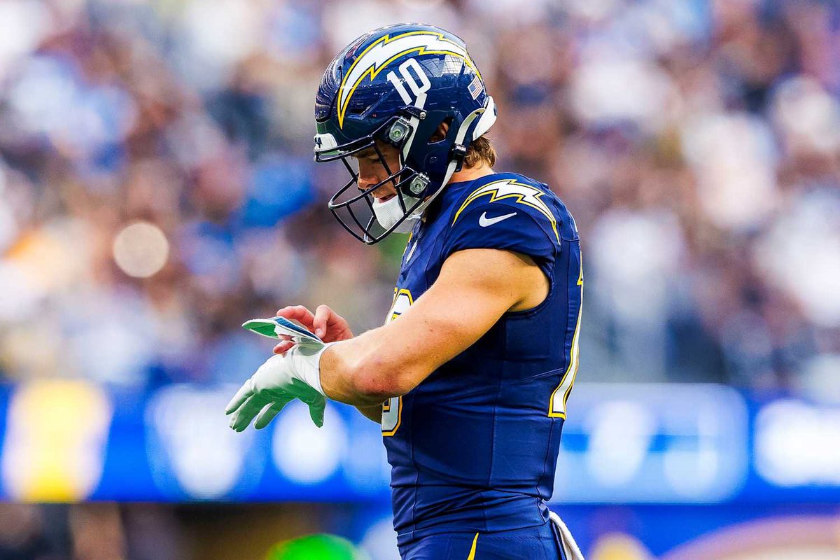 Herbert - who had Surgery on Monday to stabilize a broken bone in his left hand - will not practice for the #Chargers today.