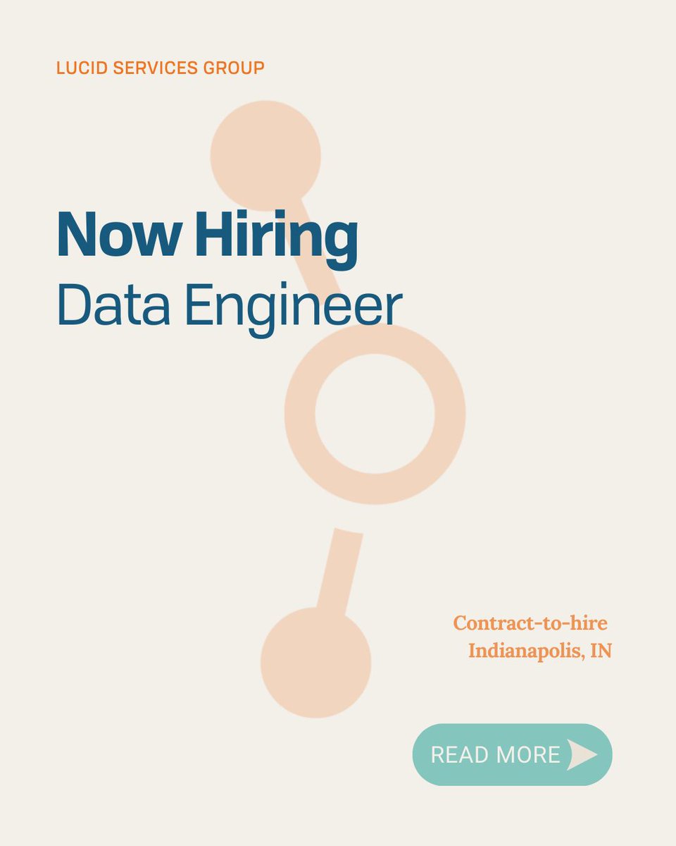 LucidS_G's tweet image. We’re hiring a Senior Data Engineer!

Databricks expertise, strong ETL/ELT chops, and modern cloud/data architecture experience welcomed.

Ready to build scalable pipelines with a high-impact team?
👉 Apply now: lucidservicesgroup.com/find-a-job

#Hiring #DataEngineering #Databricks
