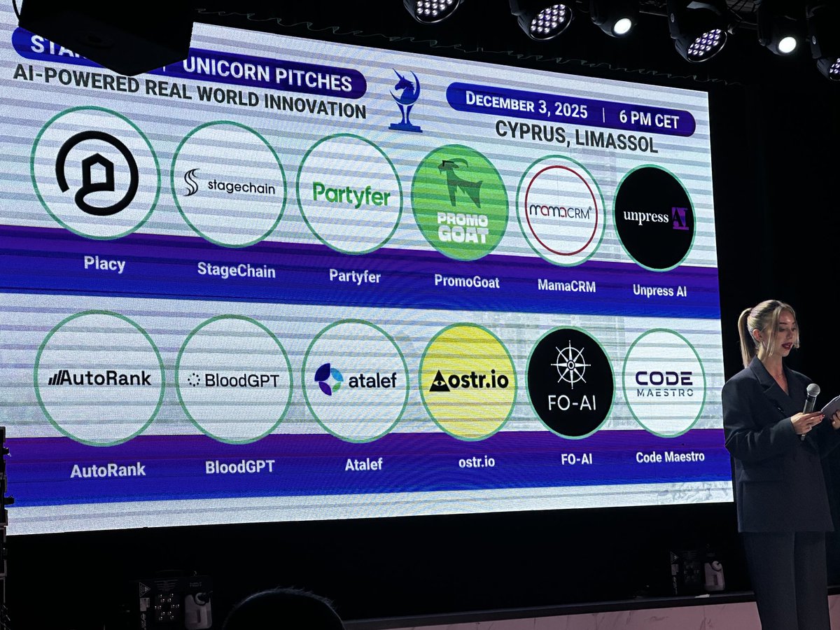 StageChain's tweet photo. Just finished our pitch at the Unicorn Pitches event at Limassol, Cyprus https://t.co/eB7HxXXWyA