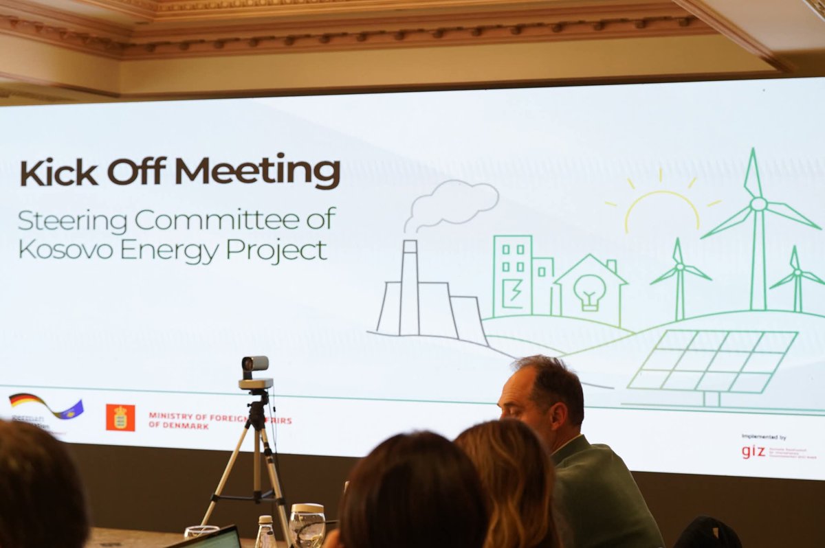 🇩🇰🤝🇽🇰🤝🇩🇪
We <a href="/EconomyRks/">Ministria e Ekonomisë</a> kicked off a new €8M energy project, supported by the Danish Gov &amp; 🇩🇪GIZ.
It includes
✅️ legal, regulatory &amp; technical support to Gov &amp; municipalities
✅️citizen engagement &amp; women's inclusion
✅️heating, efficiency, RES pilot project implementation