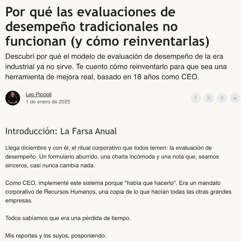 LeoPiccioli's tweet photo. ¿Son una farsa corporativa, un error del sistema o un capricho?
Las evaluaciones de desempeño... Qué pérdida de tiempo... ¿O no?