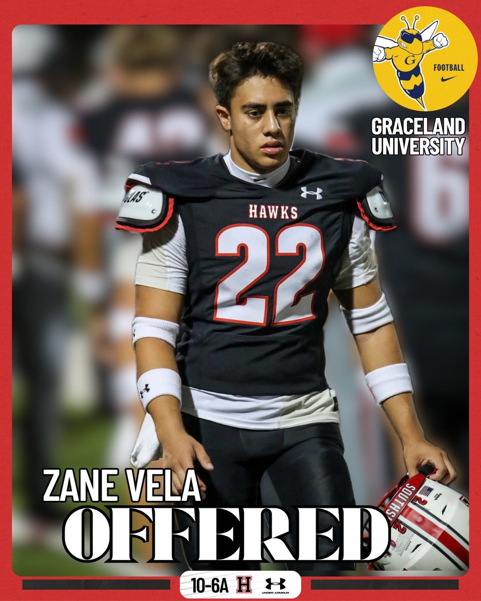 HeathHawksFb's tweet image. Congrats to @Zane_Vela for picking up an offer to @GracelandFB !!

#SouthSide #RecruitTheH